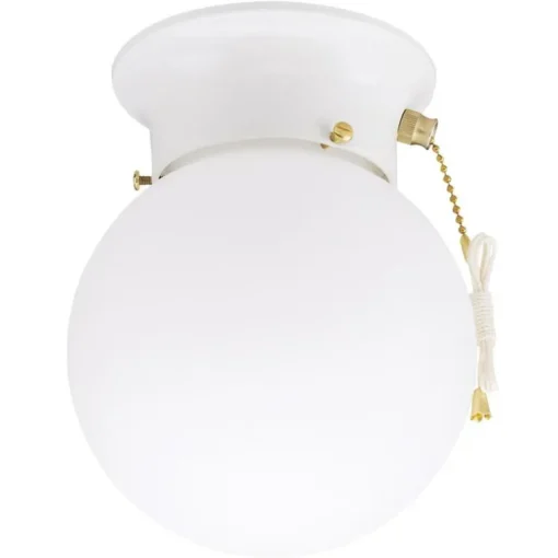 Westinghouse 7.25 in. H X 6 in. W X 6 in. L White Ceiling Fixture
