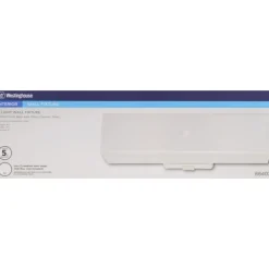 Westinghouse White 2 lights Incandescent Bathroom Channel Fixture Wall Mount