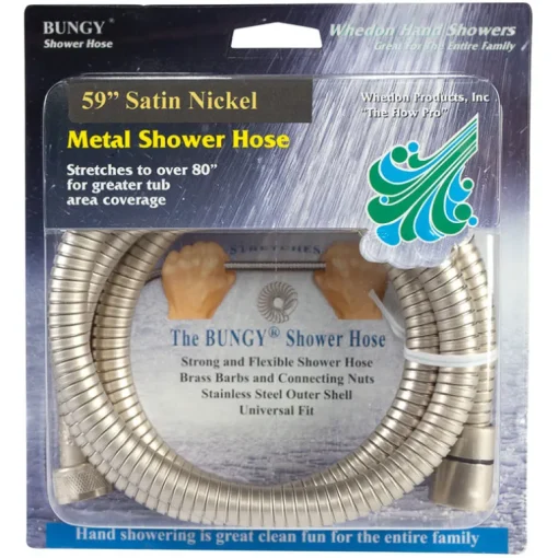 Whedon Bungy Brushed Nickel Stainless Steel 59 in. Shower Hose
