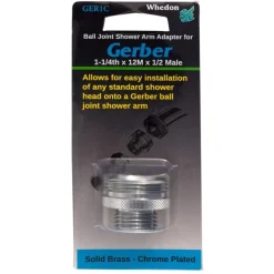 Whedon Chrome Brass 1-1/4 in. Shower Arm