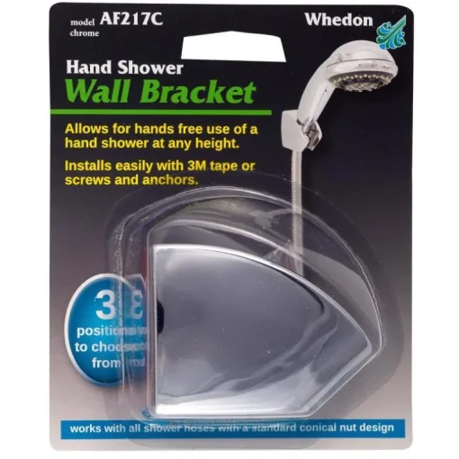 Whedon Chrome Plastic 2 in. Shower Wall Mount Bracket