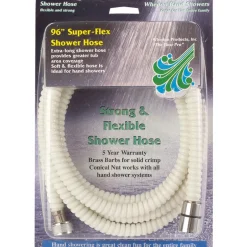 Whedon SuperFlex White PVC 96 in. Shower Hose