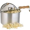 Whirley Pop Aluminum Stove Top Popcorn Popper 16.5 in. 6 qt Silver