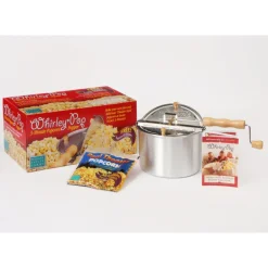 Whirley Pop Aluminum Stove Top Popcorn Popper 16.5 in. 6 qt Silver