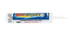 White Lightning Bolt Quick Dry White Siliconized Latex Caulk 10 oz. (Pack of 12)