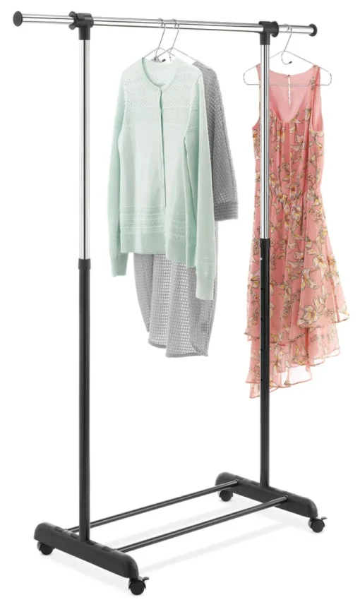 Whitmor 6021-10150 33.25 X 48.62 Black & Chrome Extendable Garment Rack