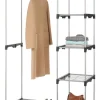 Whitmor 68 in. H X 45-13/32 in. W X 19-1/5 in. L Plastic/Steel Double Rod Standing Closet