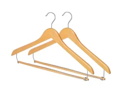 Whitmor 10-5/16 in. H x 2/3 in. W x 17-7/16 in. L Wood Brown Suit Hanger 2 pk