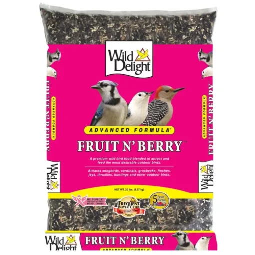 Wild Delight Fruit N Berry Assorted Species Sunflower Seeds Wild Bird Food 20 lb