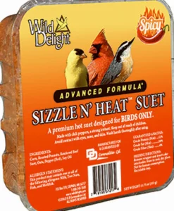 Wild Delight Sizzle N Heat Songbird Wild Bird Food Beef Suet 11.75 oz.