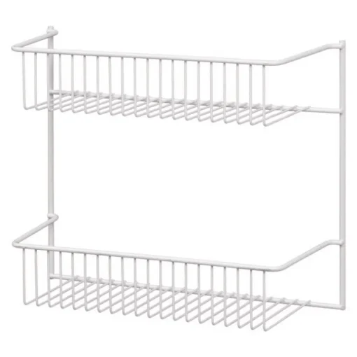 2-Wire-Shelf Unit, Door Or Wall Rack, White, 12-In.