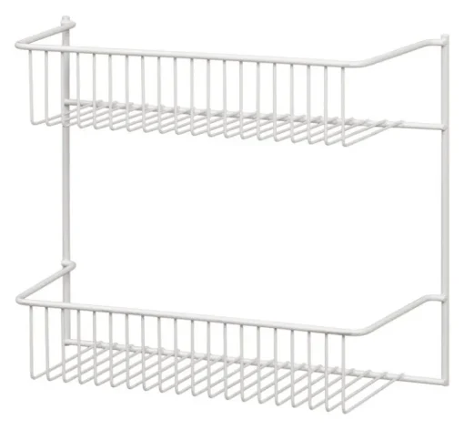 2-Wire-Shelf Unit, Door Or Wall Rack, White, 12-In.