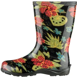 Women's Rubber Boot, Tall Midsummer Black Print, Size 9