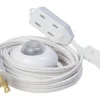 Woods Indoor 15 ft. L White Extension Cord with Switch 16/2