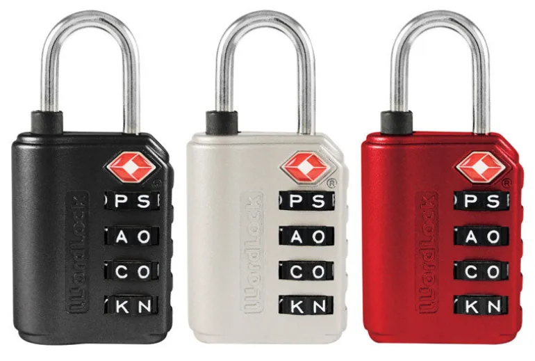 Wordlock 4.02 in. H X 1.25 in. W Steel 4-Dial Combination Luggage Lock