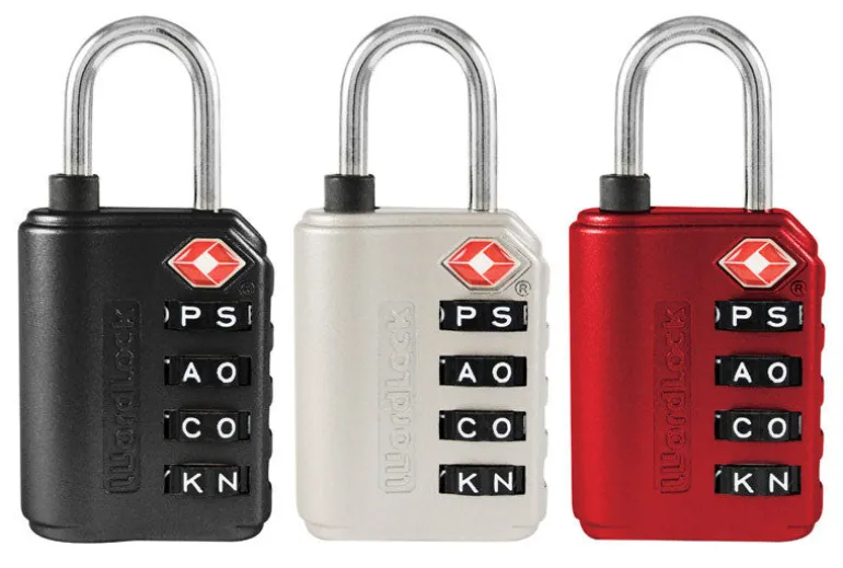 Wordlock 4.02 in. H X 1.25 in. W Steel 4-Dial Combination Luggage Lock