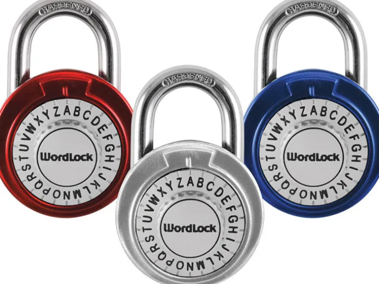 WordLock 4.5 in. H X 2.25 in. W X 2-1/4 in. L Steel 3-Digit Combination Padlock