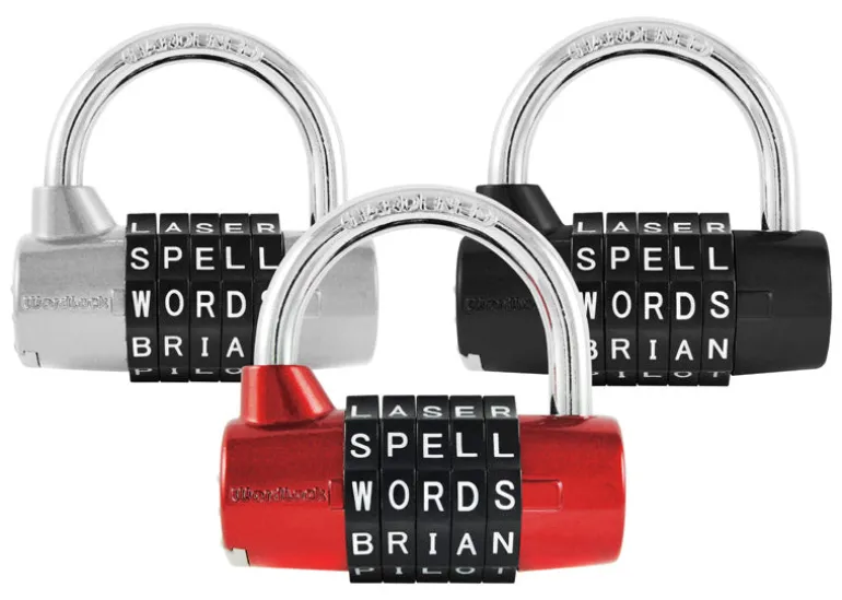 Wordlock 2.62 in. H x 2.5 in. W x 2-1/2 in. L Steel 5-Dial Combination Padlock 1 pk (Pack of 6)