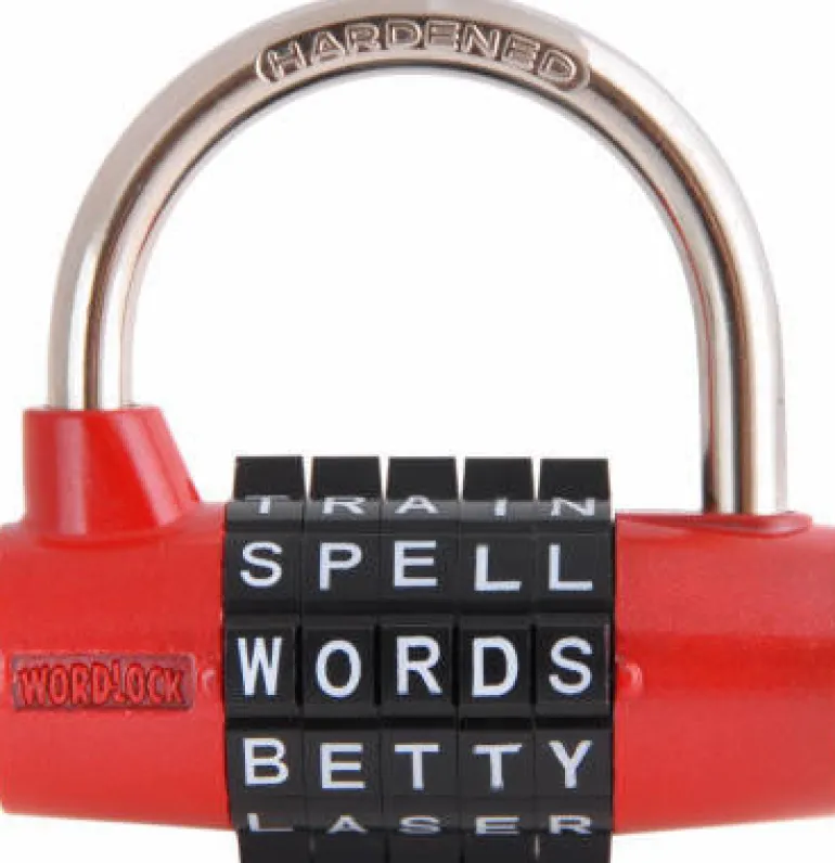 Wordlock 2.62 in. H x 2.5 in. W x 2-1/2 in. L Steel 5-Dial Combination Padlock 1 pk (Pack of 6)