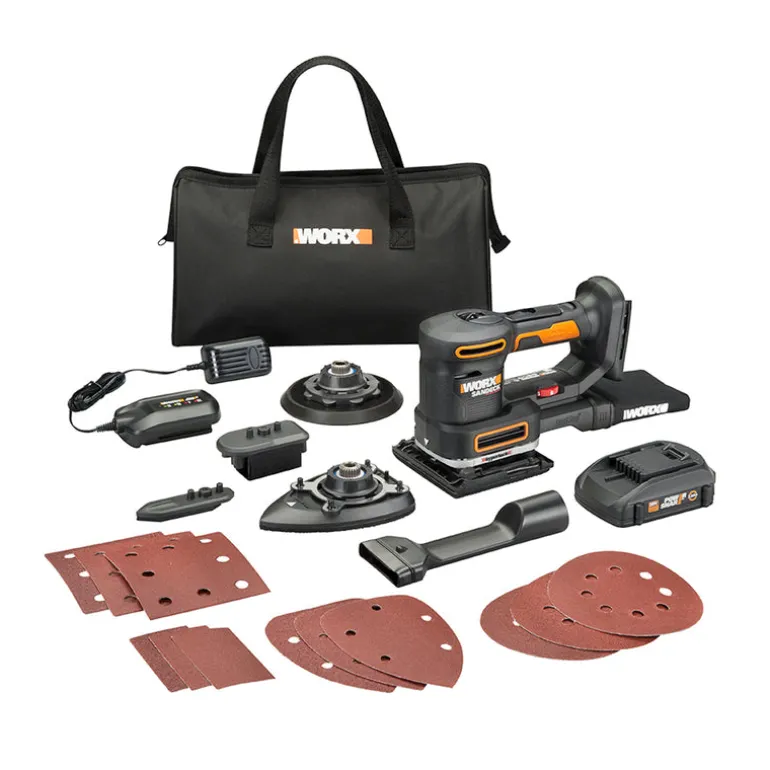 Worx Cordless Lithium Ion Battery 5-in-1 Multi Sander Attachment Kit 20V 10,000 OPM
