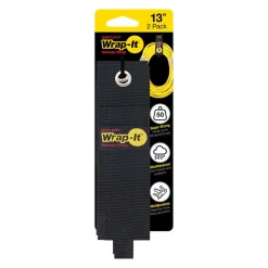 Wrap-It 2 in. W x 13 in. L Black Storage Straps 50 lb. 2 pk