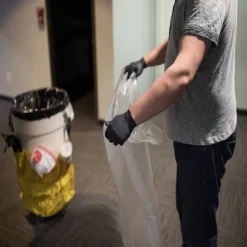 X3 Nitrile Disposable Gloves Large Black Powder Free 100 pk