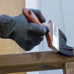 X3 Nitrile Disposable Gloves Large Black Powder Free 100 pk