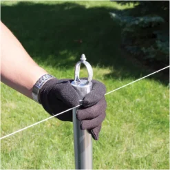 YardGard 11 Ga. Galvanized Silver Metal Chain Link Fence Post Kit