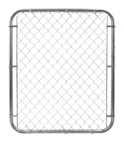 YardGard 48 in. H 12 Ga. Galvanized Silver Metal Chain Link Fence Gate