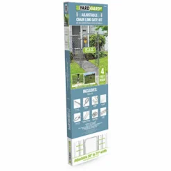 YardGard 48 in. H 12 Ga. Galvanized Silver Metal Chain Link Fence Gate