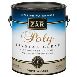 ZAR Semi-Gloss Clear Water-Based Polyurethane 1 gal. (Pack of 2)