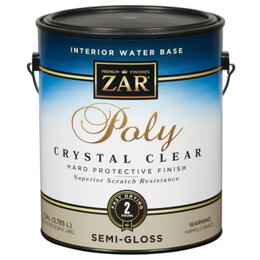 ZAR Semi-Gloss Clear Water-Based Polyurethane 1 gal. (Pack of 2)