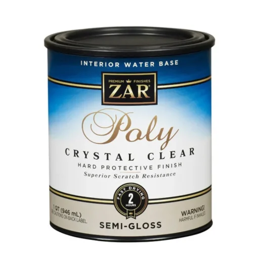 Zar Semi-Gloss Clear Water Based Polyurethane 1 Qt.