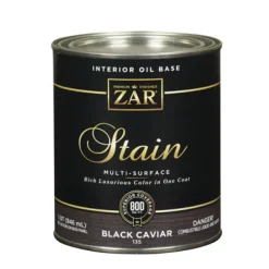 ZAR Semi-Transparent Black Caviar Oil-Based Polyurethane Wood Stain 1 qt. (Pack of 4)