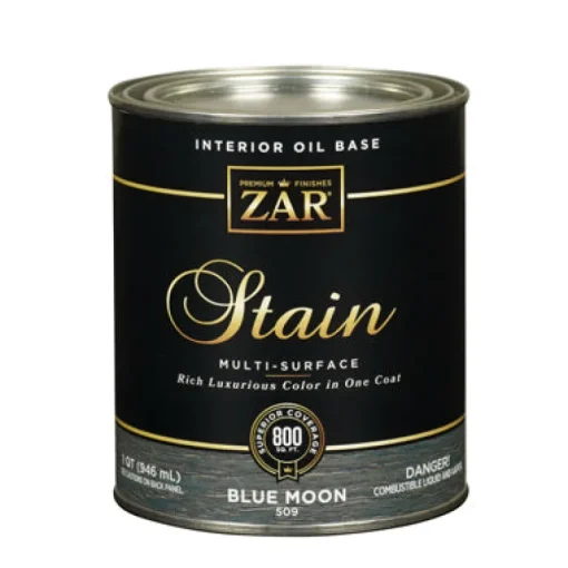 ZAR Semi-Transparent Blue Moon Oil-Based Wood Stain 1 qt. (Pack of 4)