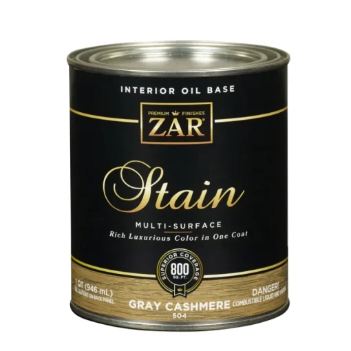 ZAR Semi-Transparent Gray Cashmere Oil-Based Wood Stain 1 qt. (Pack of 4)