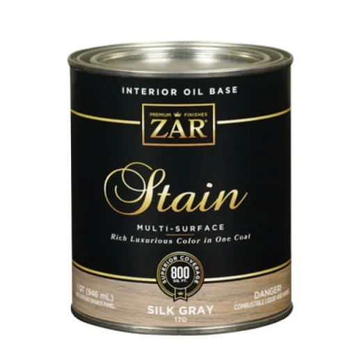 ZAR Solid Silk Gray Oil-Based Polyurethane Wood Stain 1 qt