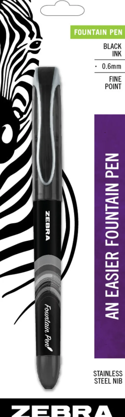 Zebra 48311 0.6mm Black Fine Point Fountain Pen