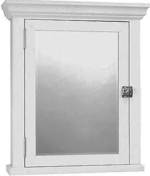 Zenith Products 27.19 in. H X 22.38 in. W X 5.88 in. D Gloss White Wall Cabinet