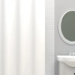 Zenna Home 71 in. H X 70 in. W White Solid Shower Curtain Liner PEVA