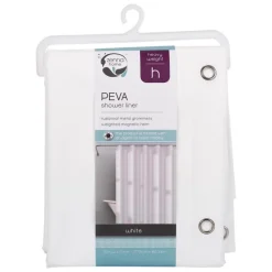 Zenna Home 72 in. H X 70 in. W White Solid Shower Curtain Liner PEVA