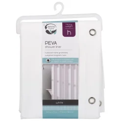 Zenna Home 72 in. H X 70 in. W White Solid Shower Curtain Liner PEVA