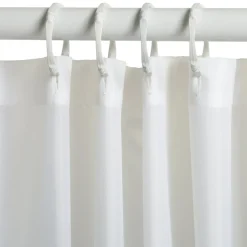 Zenna Home 72 in. H X 70 in. W White Solid Shower Curtain Liner Fabric