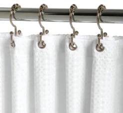 Zenna Home Chrome Silver Metal Shower Curtain Rings 12 pk
