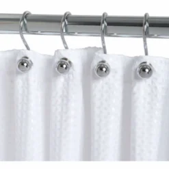 Zenna Home Chrome Silver Metal Shower Curtain Rings 12 pk