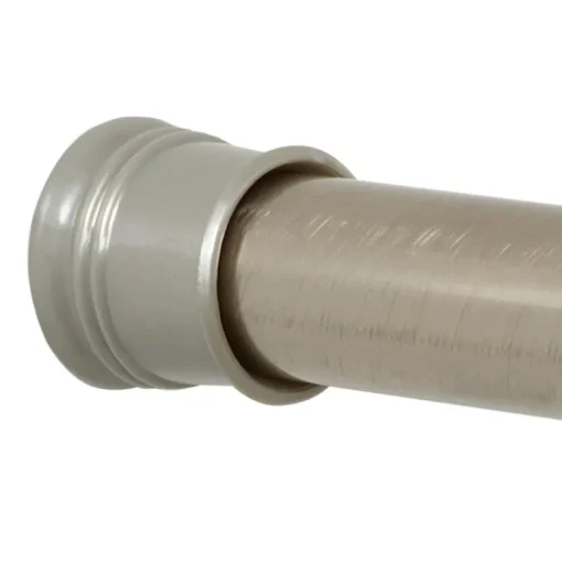 Zenna Home Shower Curtain Rod 72 in. L Brushed Nickel