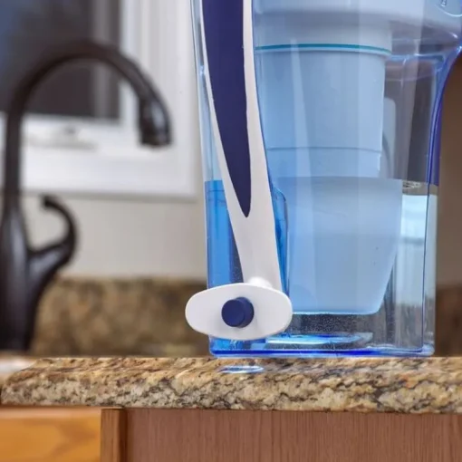 ZeroWater Ready-Pour 12 cups Blue Water Filtration Pitcher